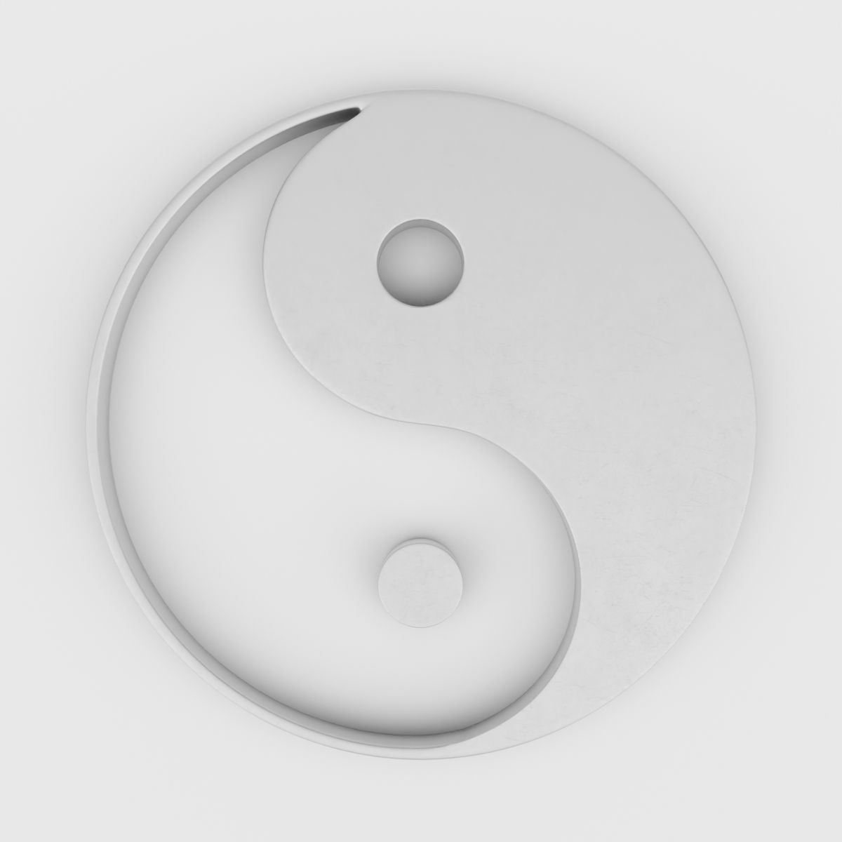 Taoism Symbol 3D model_2