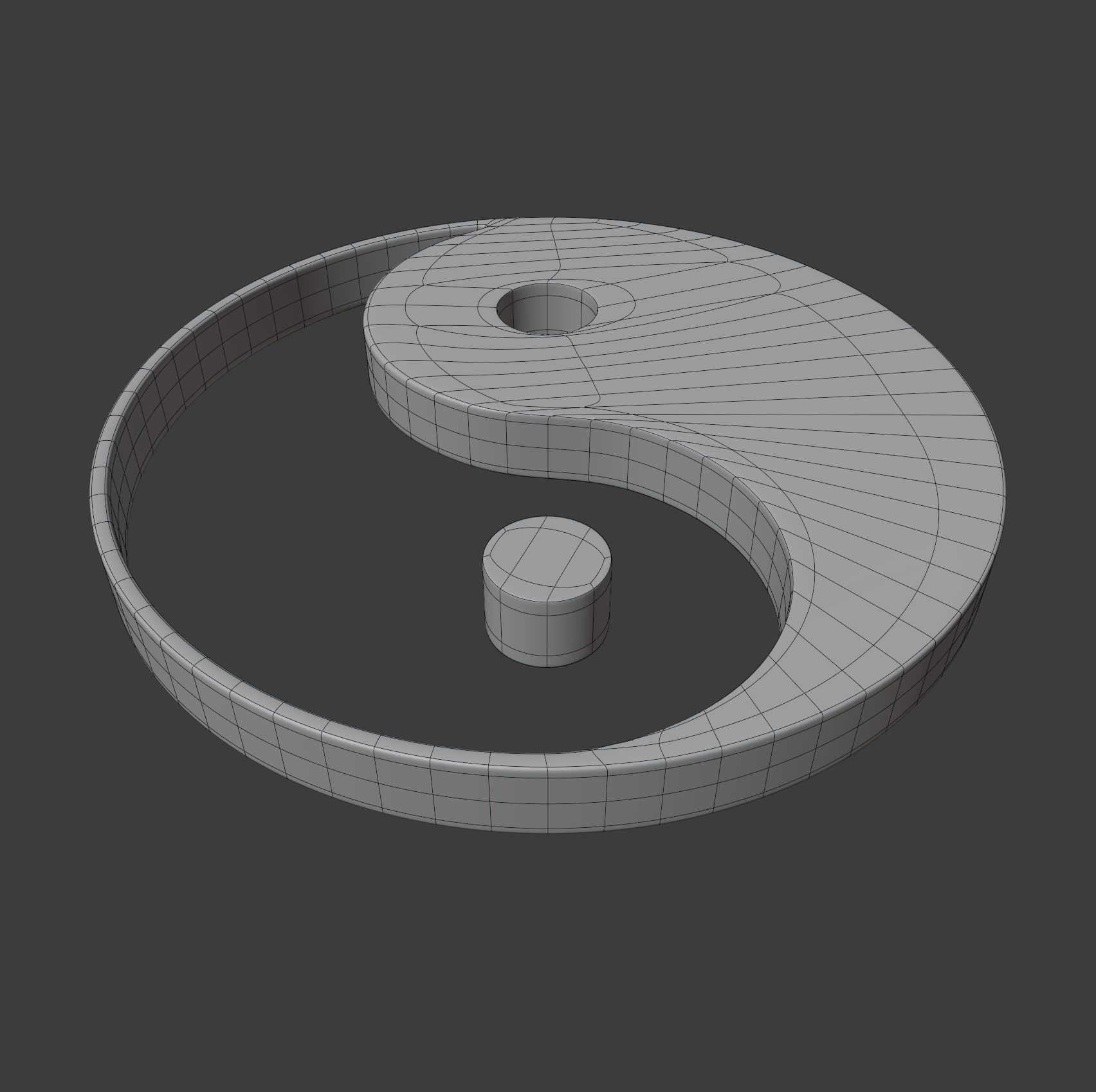 Taoism Symbol 3D model_6