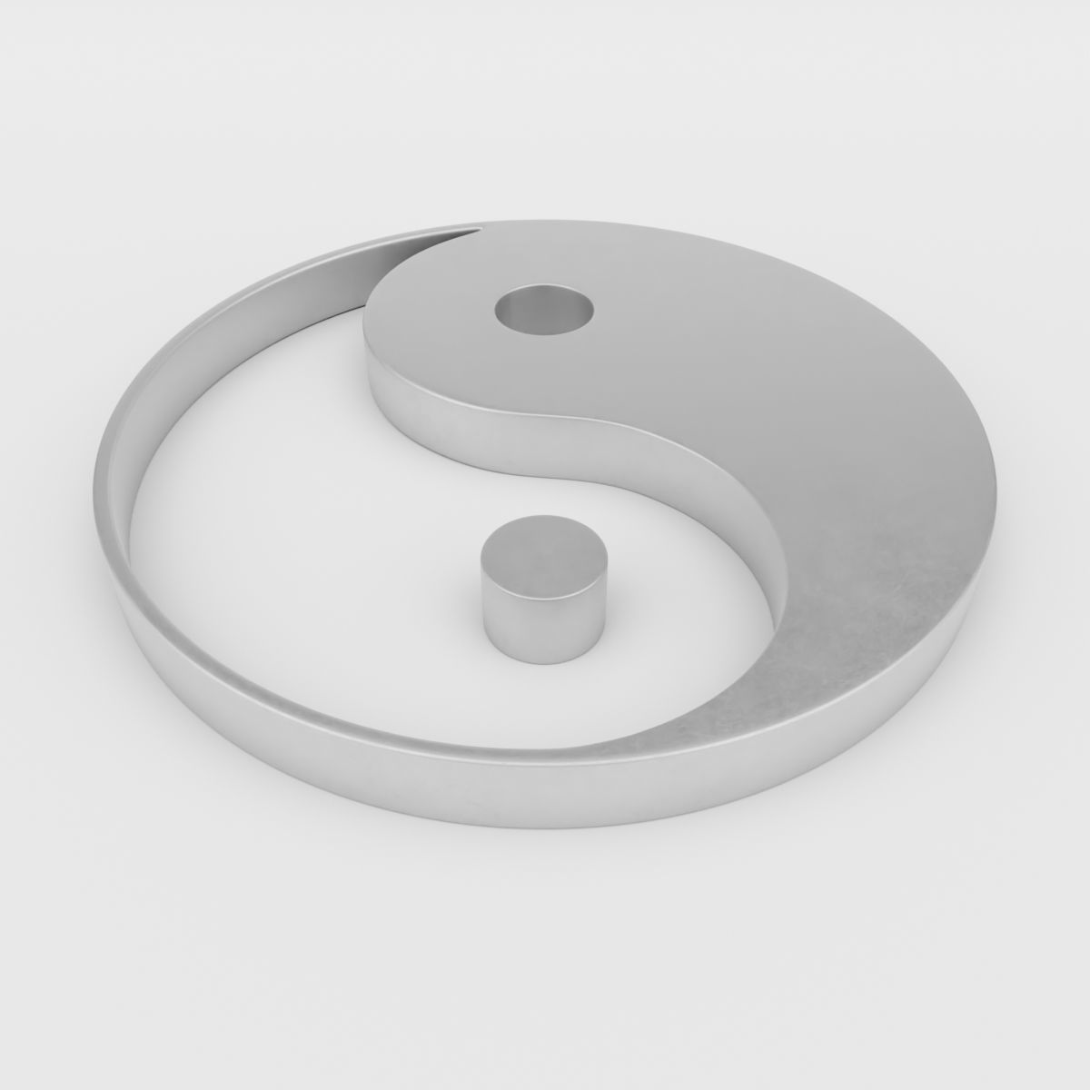 Taoism Symbol 3D model_1