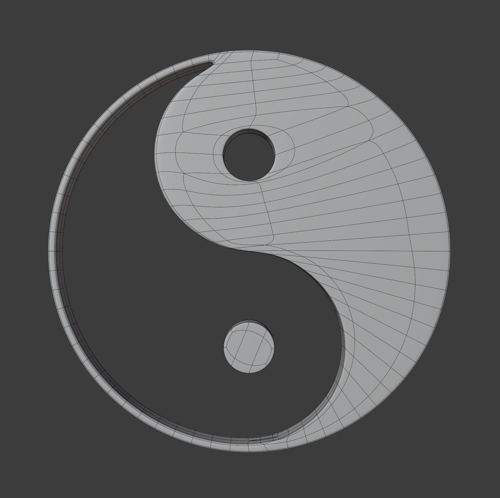 Taoism Symbol 3D model_7