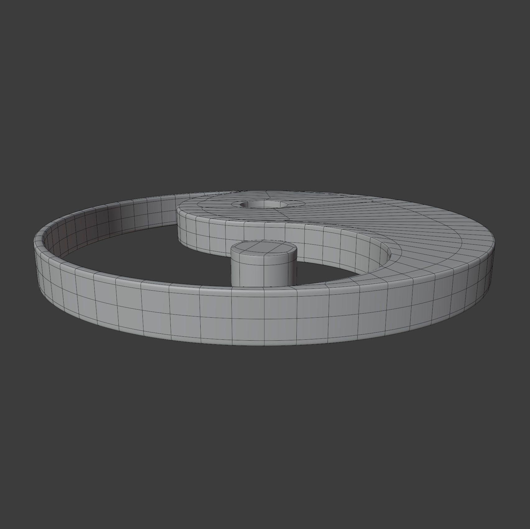 Taoism Symbol 3D model_5