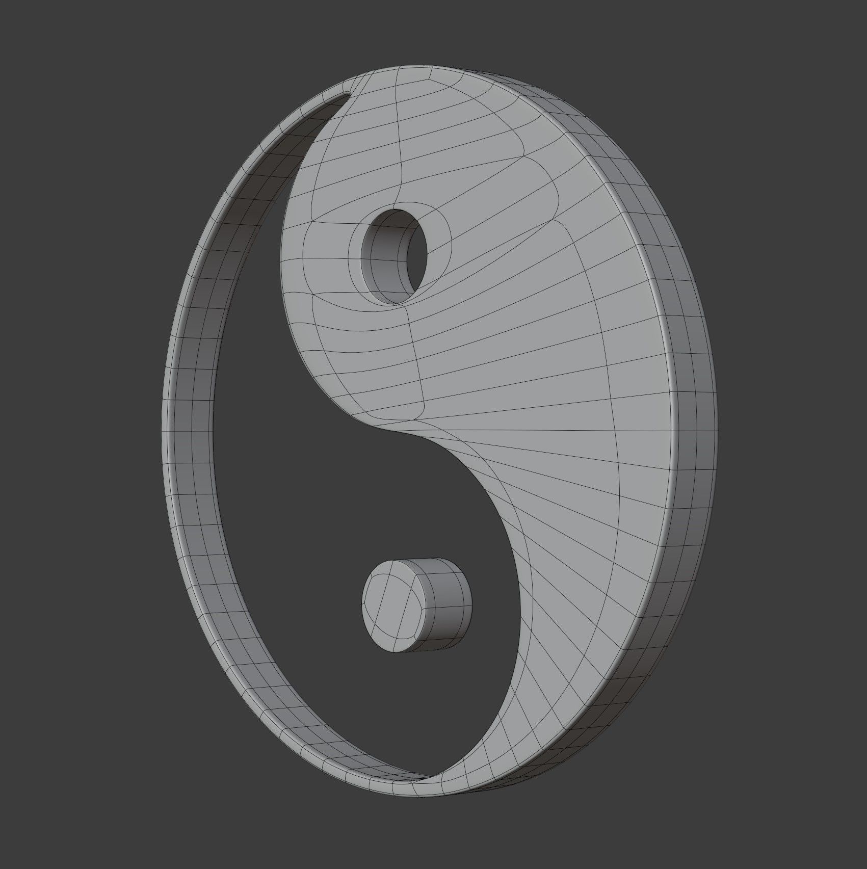 Taoism Symbol 3D model_8