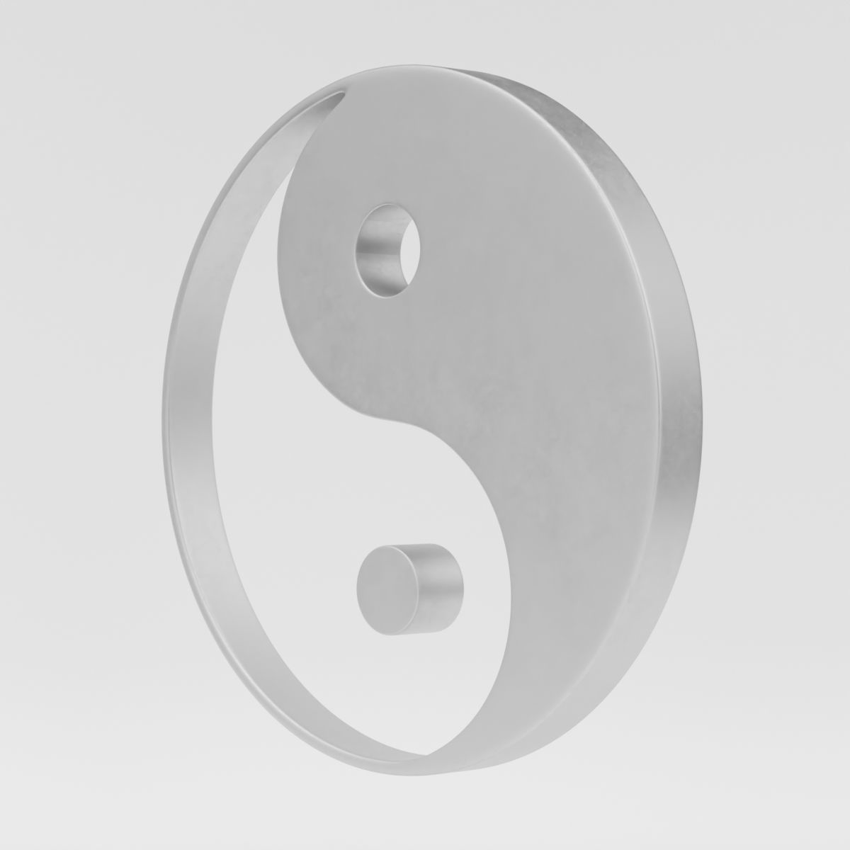 Taoism Symbol 3D model_3