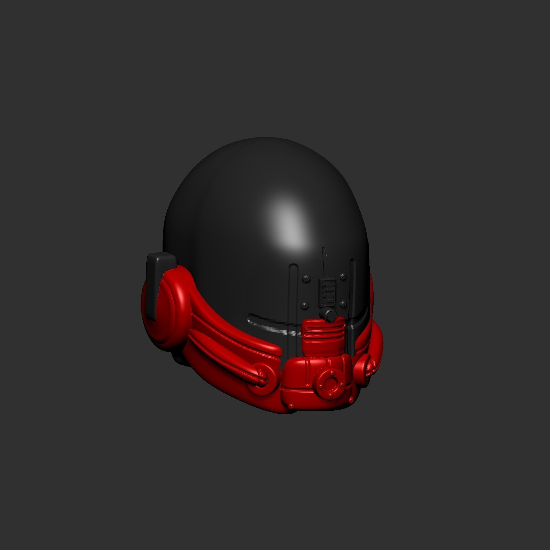 helmet high poly sculpt 3d printable ver 7 3D model 3D model_3