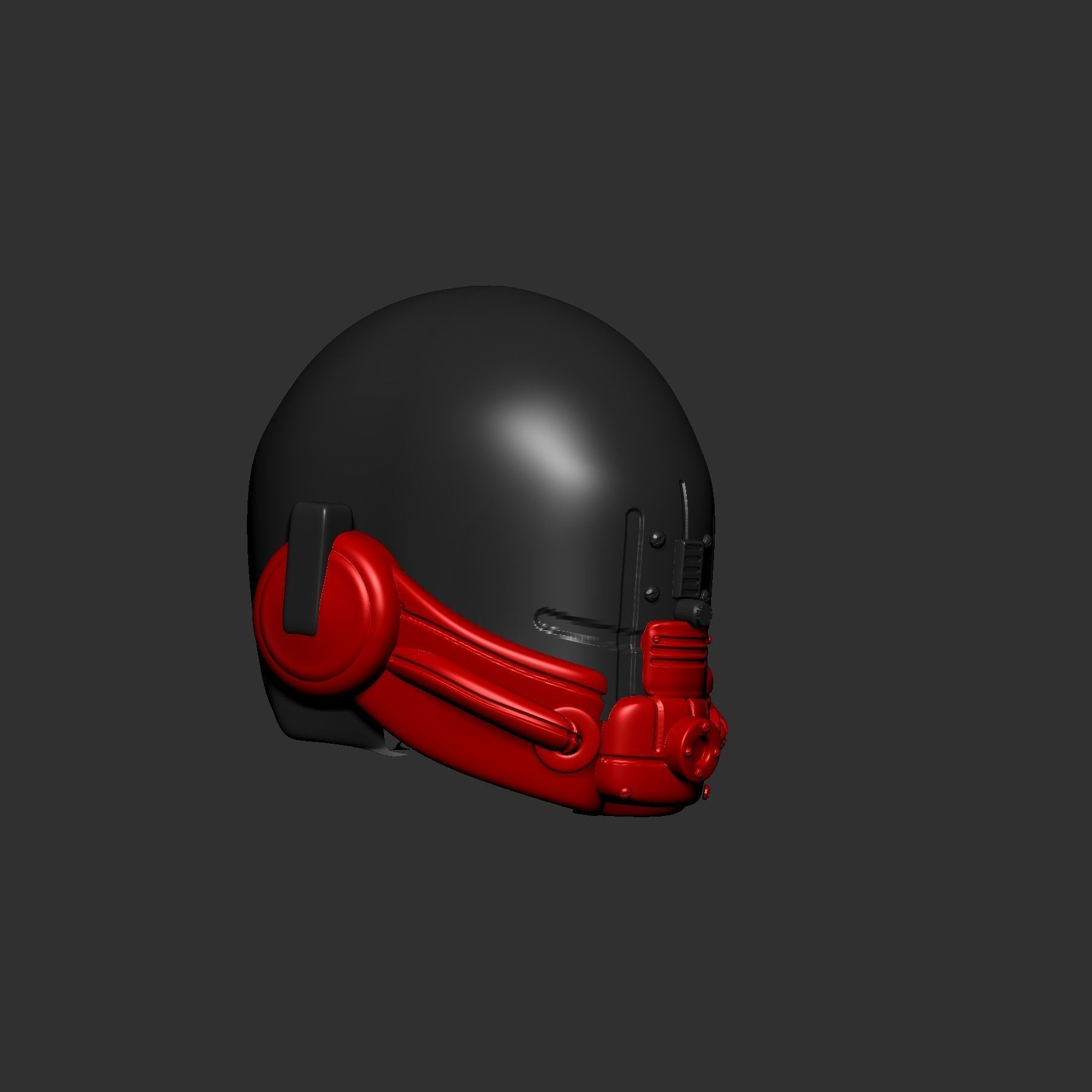 helmet high poly sculpt 3d printable ver 7 3D model 3D model_4