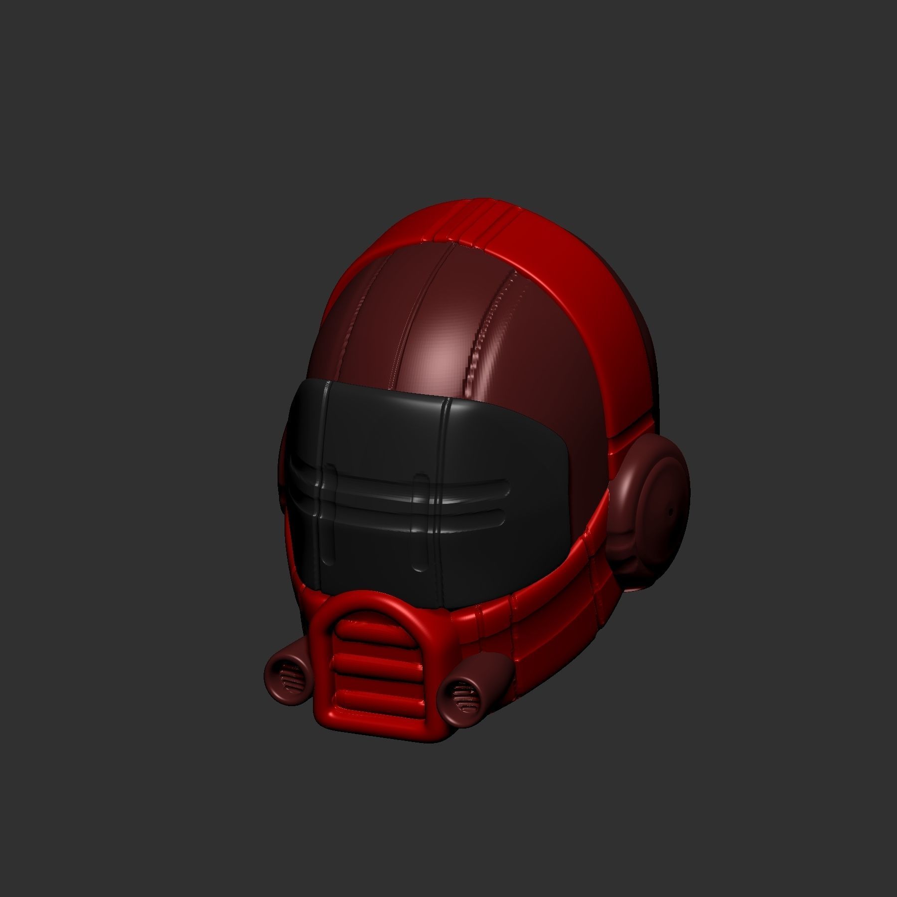 helmet high poly sculpt 3d printable ver 7 3D model 3D model_5