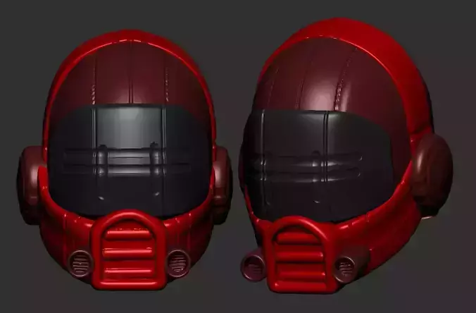 helmet high poly sculpt 3d printable ver 7 3D model