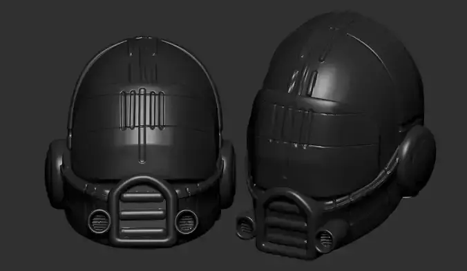 helmet high poly sculpt 3d printable ver 7 3D model 3D model