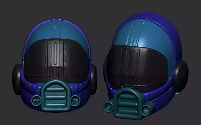 helmet high poly sculpt 3d printable ver 7 3D model 3D model
