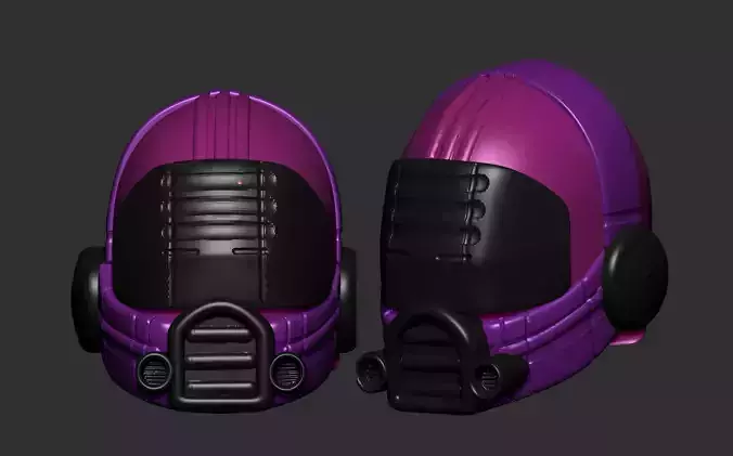 helmet high poly sculpt 3d printable ver 7 3D model