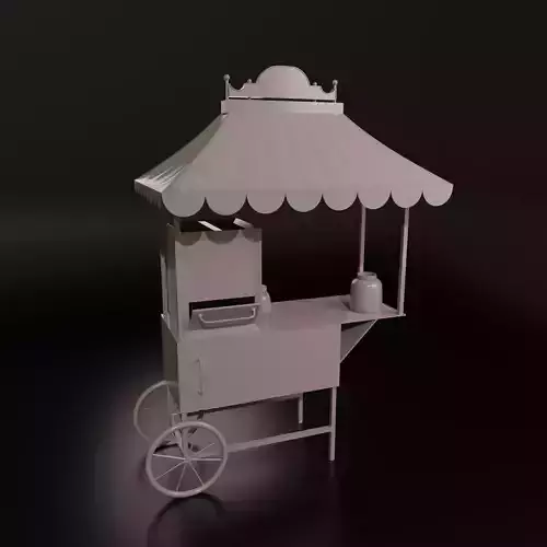 Popcorn Cart 3D model