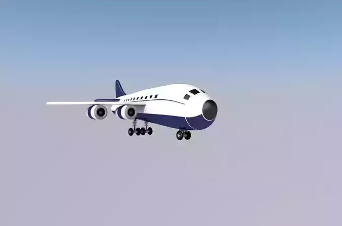 plane cartoon airplane flying in sky