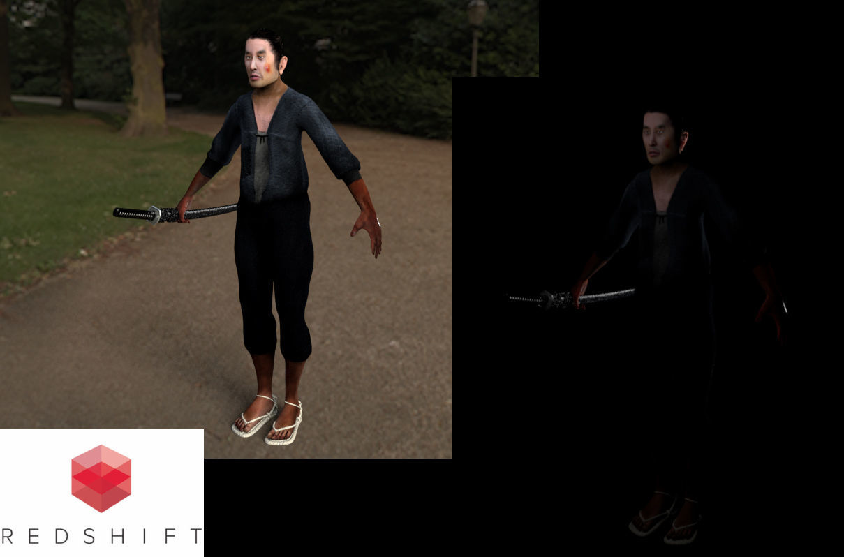 Feudal poor japanese man 3D model_4