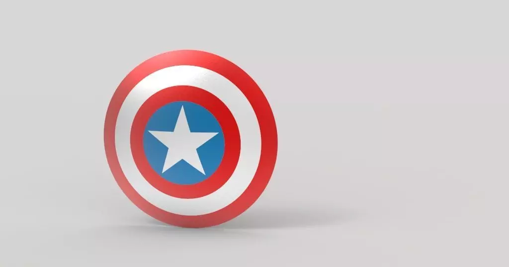 Captain America Shield 3D model 3D print model