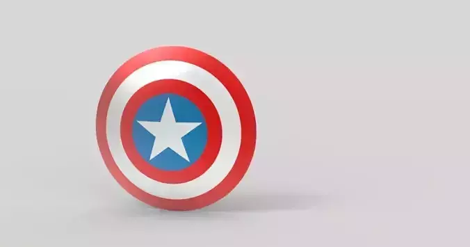Captain America Shield 3D model 3D print model