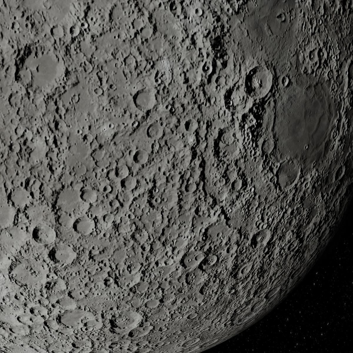 Moon 4K Textured 3D model_3