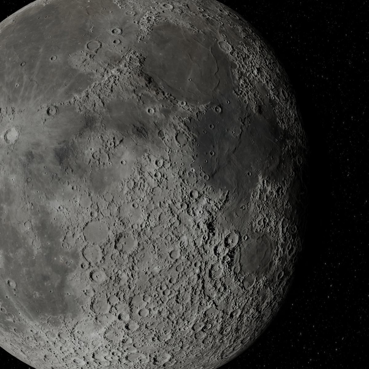 Moon 4K Textured 3D model_2