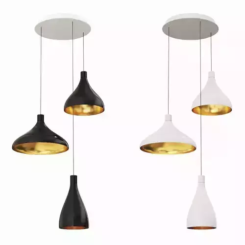 Swell Chandelier 3 Black and White Pablodesigns