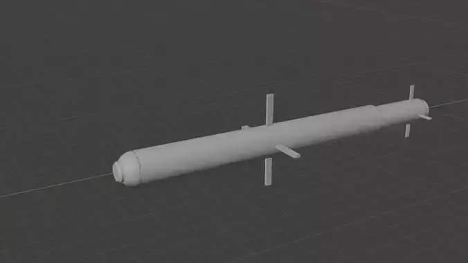 FGM-1 LR Stage 1 Low-poly 3D model