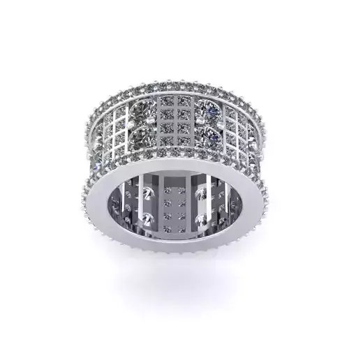 Fully Iced Out Mens Ring