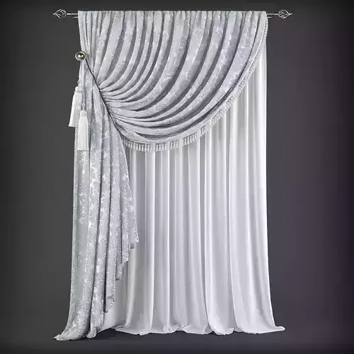 Curtain with tassels