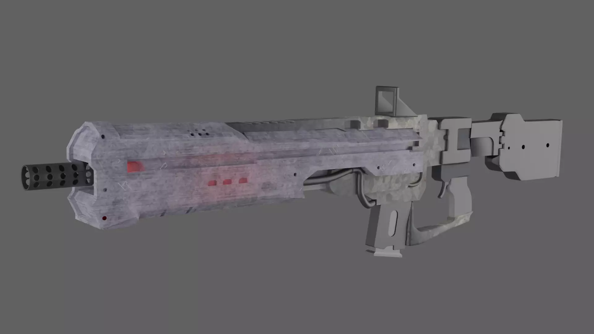 Sci fi Gun Free low-poly 3D model
