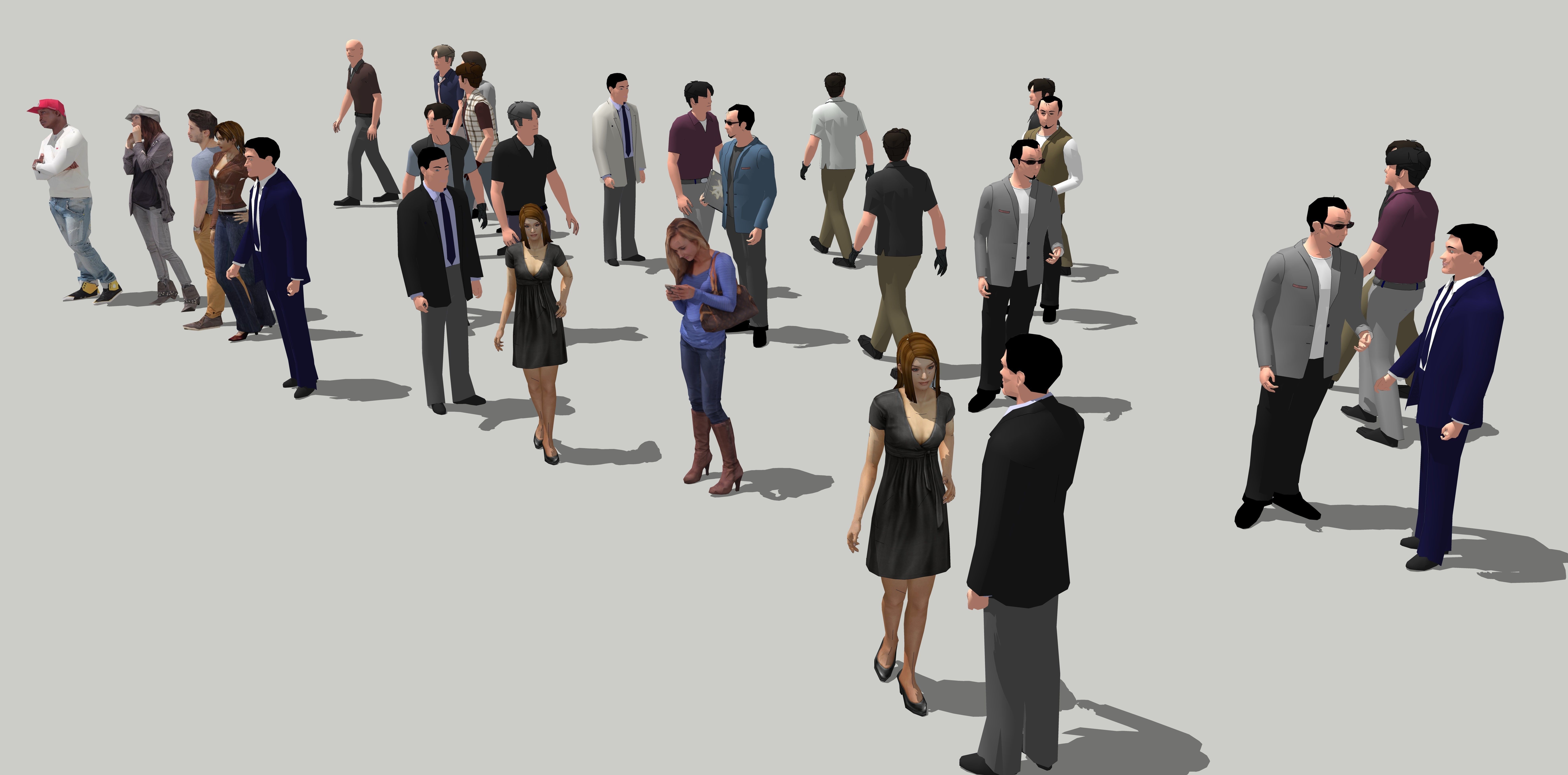 3d People 1 dx graffiti lettering 3D model_1