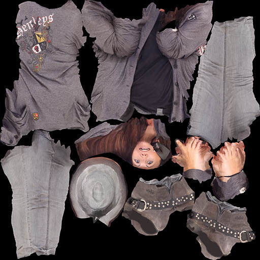 3d People 1 dx graffiti lettering 3D model_9