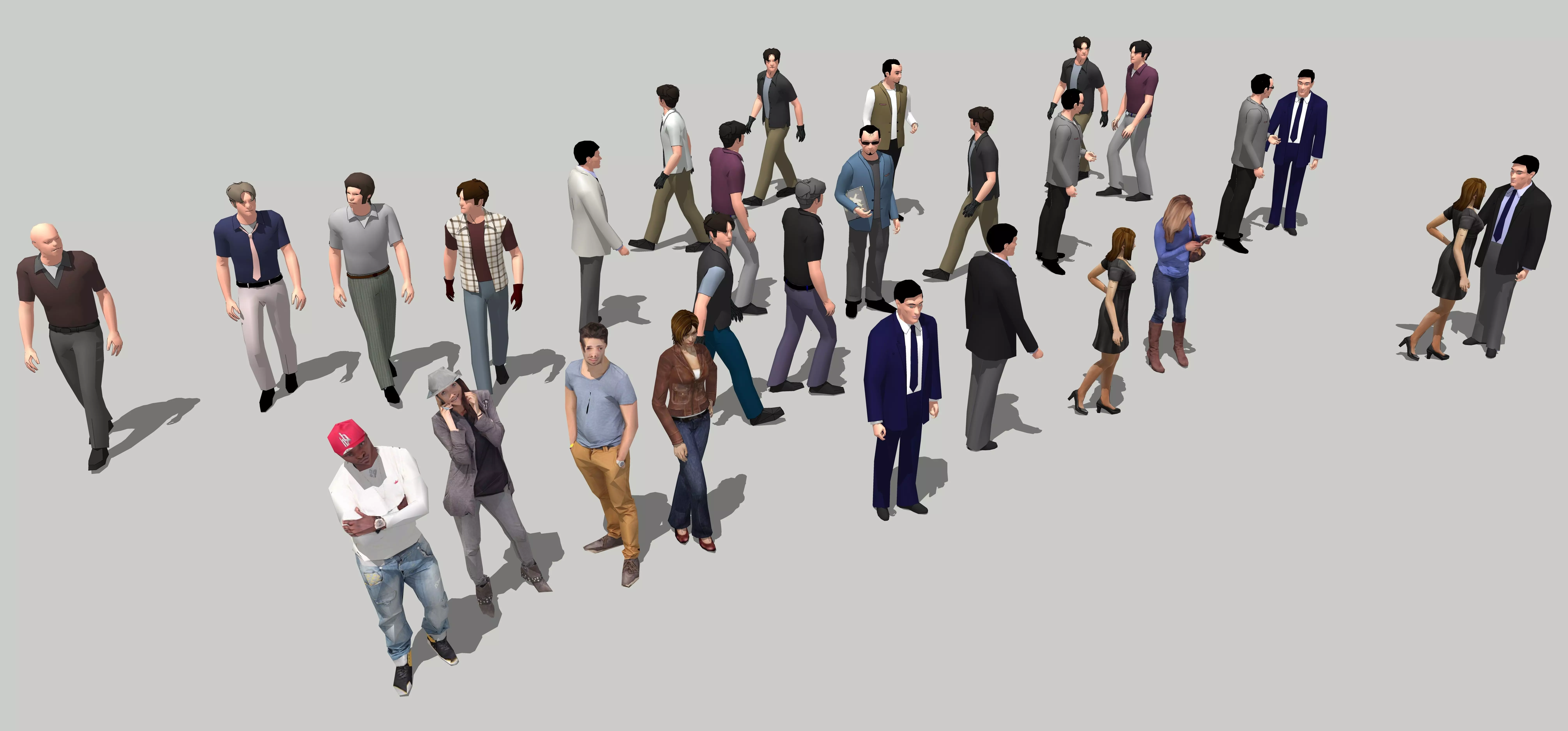 3d People 1 dx graffiti lettering 3D model_0