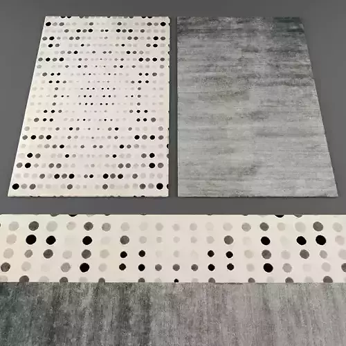 Rugs collection 214 Low-poly 3D model