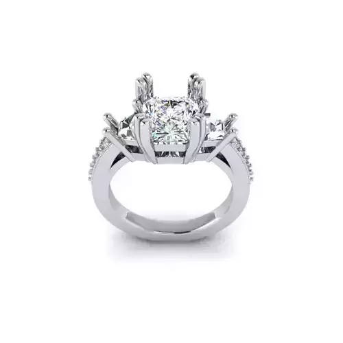 3 Stone Engagement Ring 