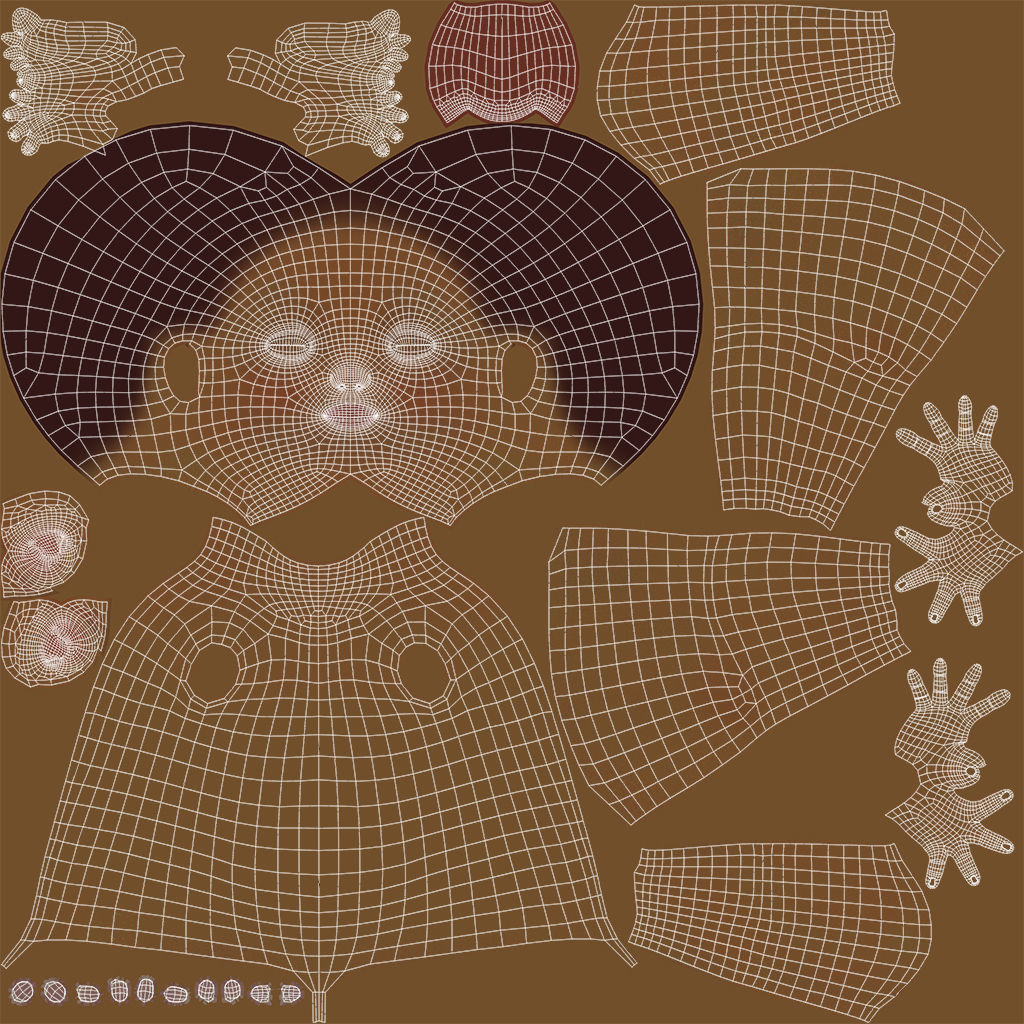 Cartoon Black Girl 3D model_38