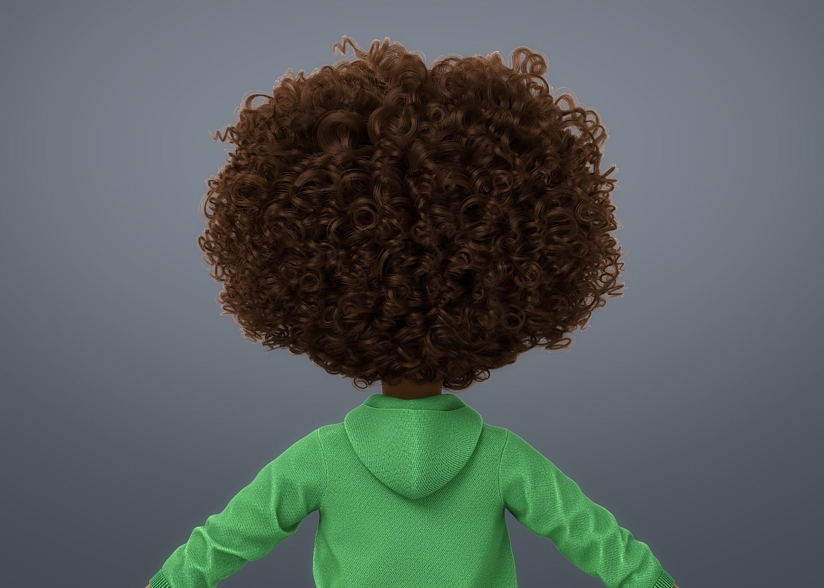 Cartoon Black Girl 3D model_12