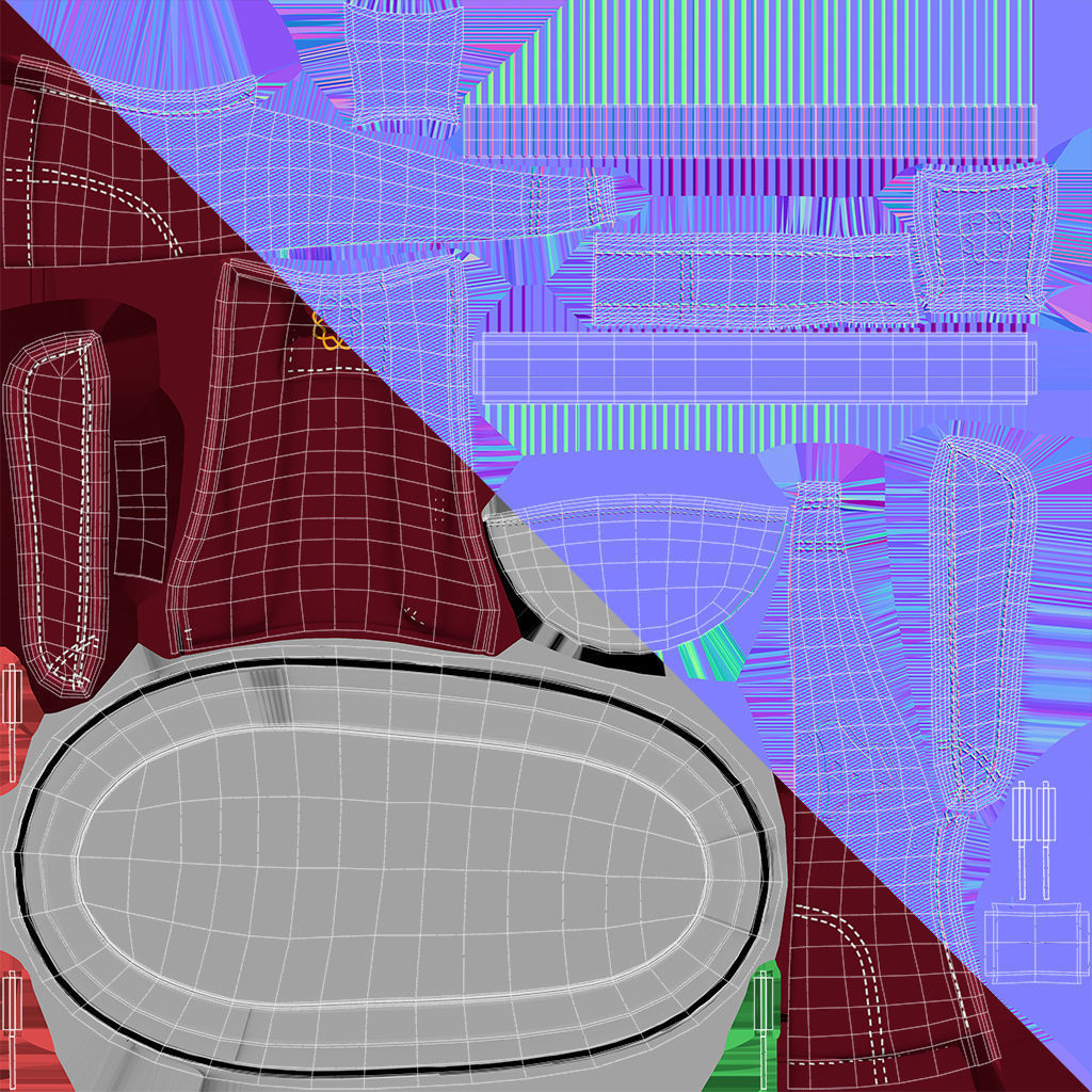 Cartoon Black Girl 3D model_37