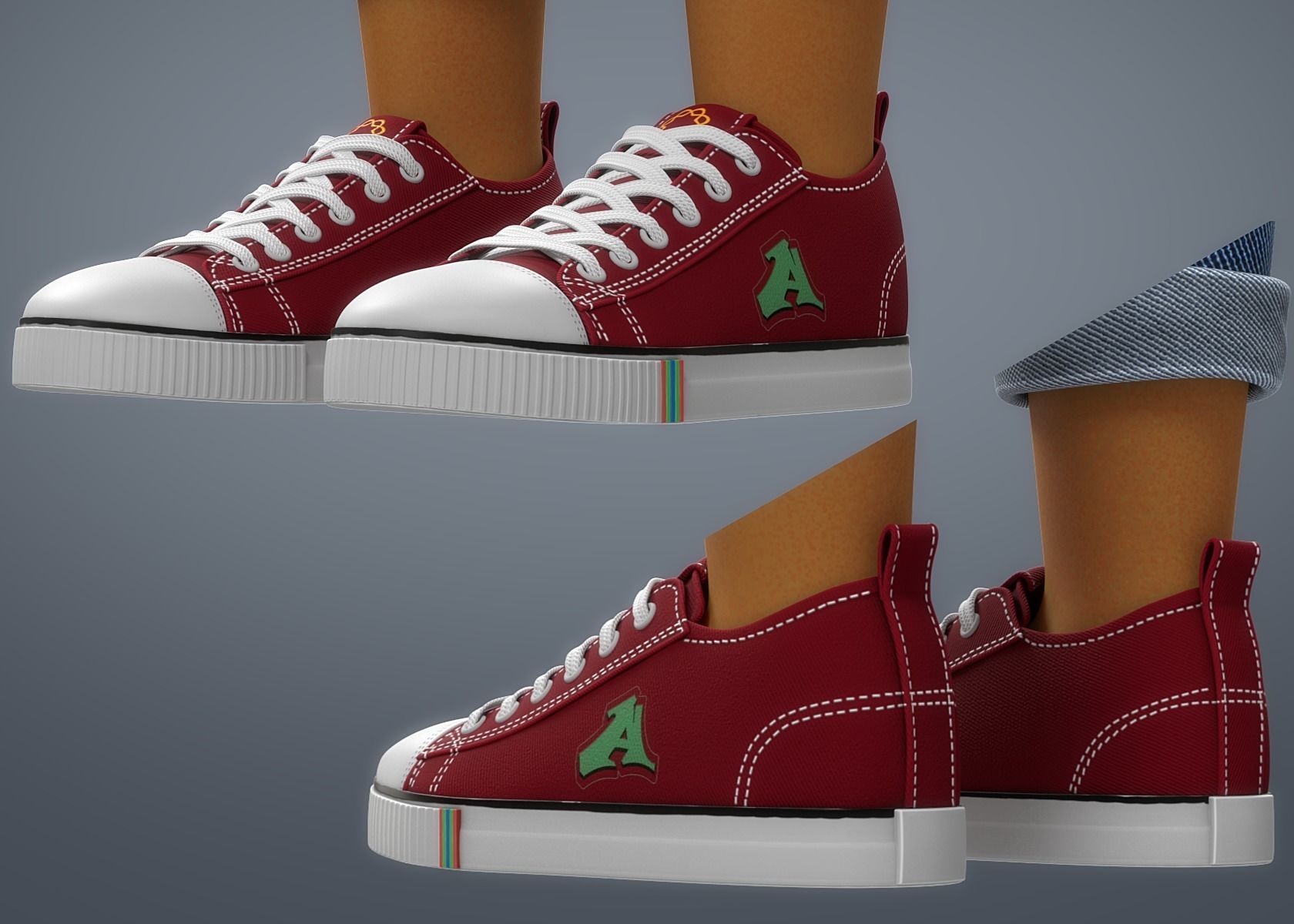 Cartoon Black Girl 3D model_35