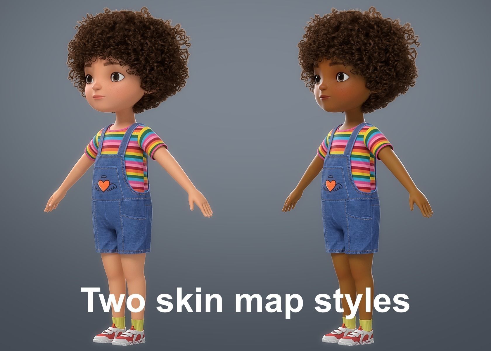 Cartoon Black Girl 3D model_29