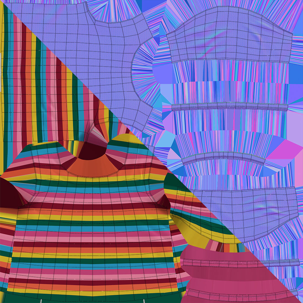 Cartoon Black Girl 3D model_39