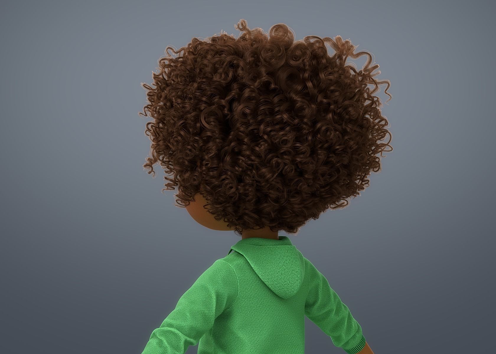 Cartoon Black Girl 3D model_11