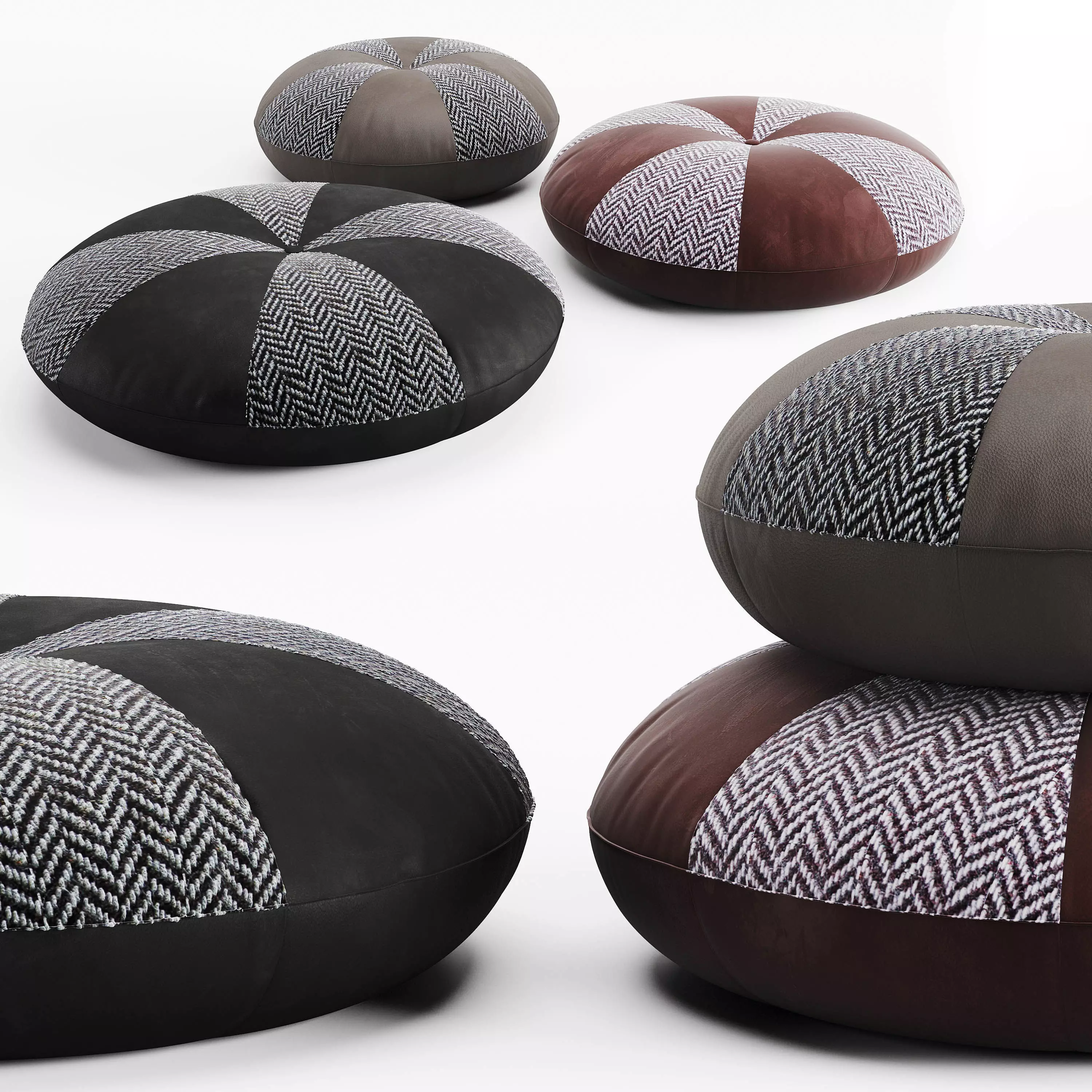 Cierre Imbottiti Echinoidea pouf 3D model