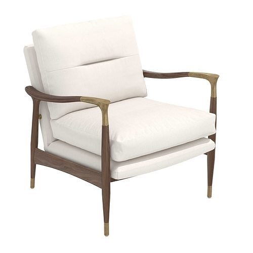Theodore Arm Chair Natural Linen soho home 3D model