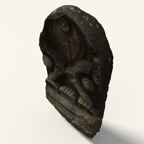 Dark Greek Monument Low-poly 3D model