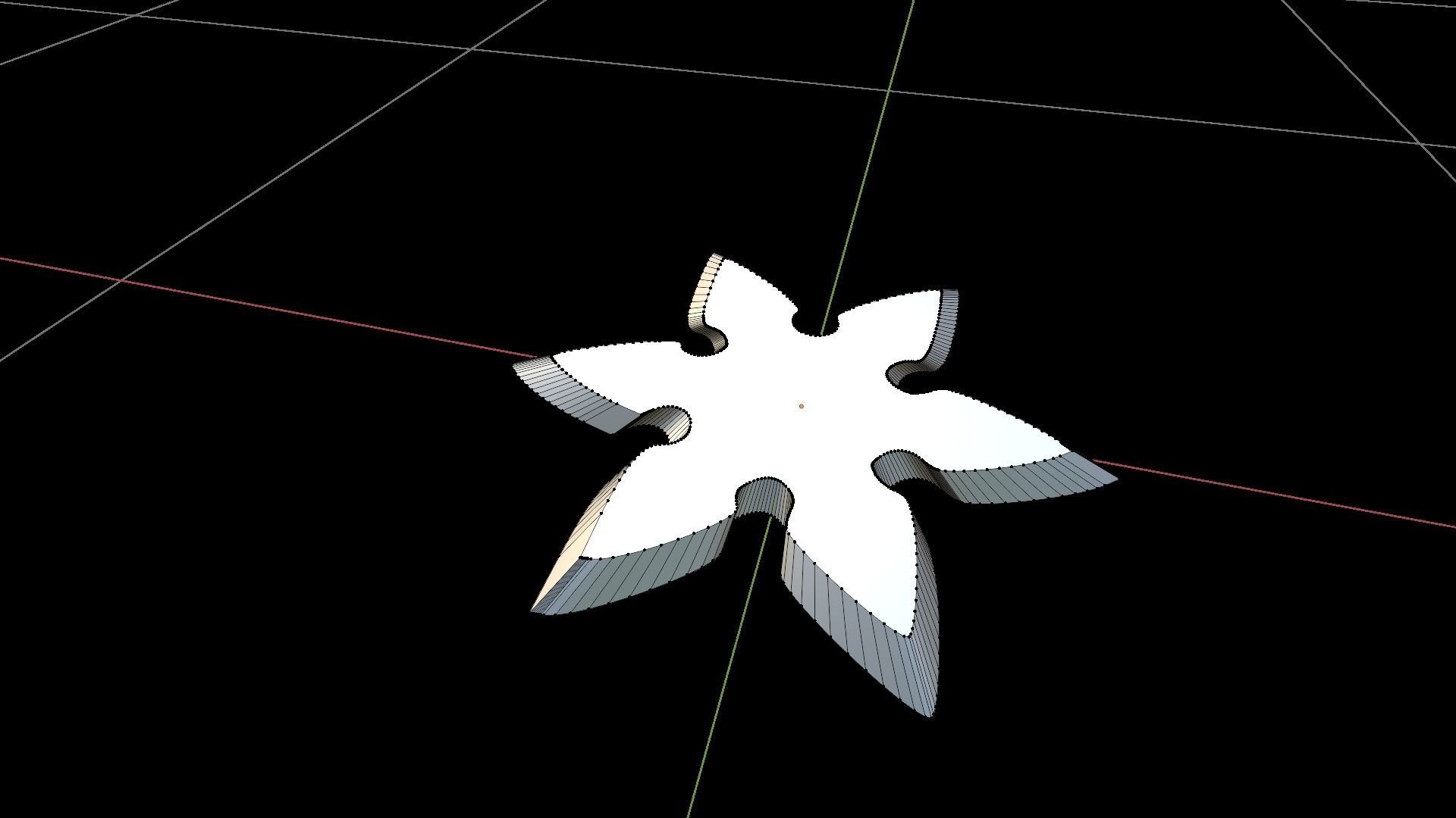 Shuriken silver star 3D print model_3