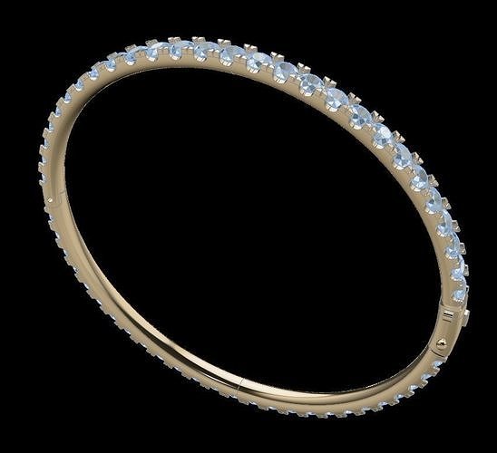 Infinity Diamond Bangle 3mm Stone Size 3D print model