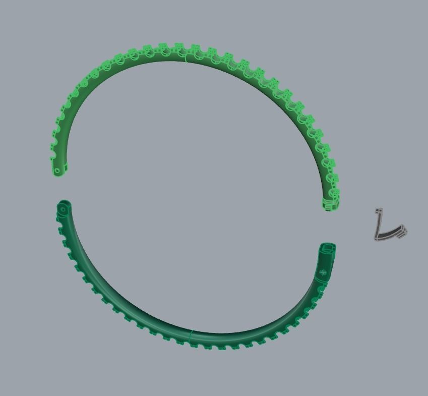 Infinity Diamond Bangle 3mm Stone Size 3D print model_9