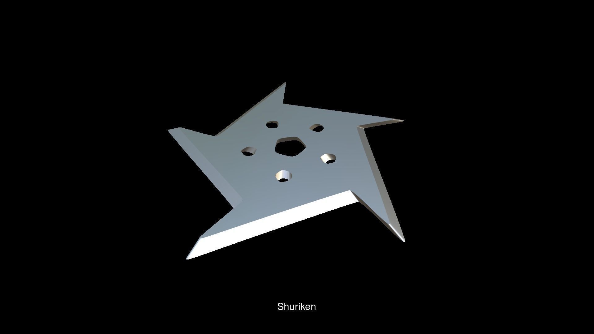 Set of 9 shurikens ready to print 3D Model Collection_7