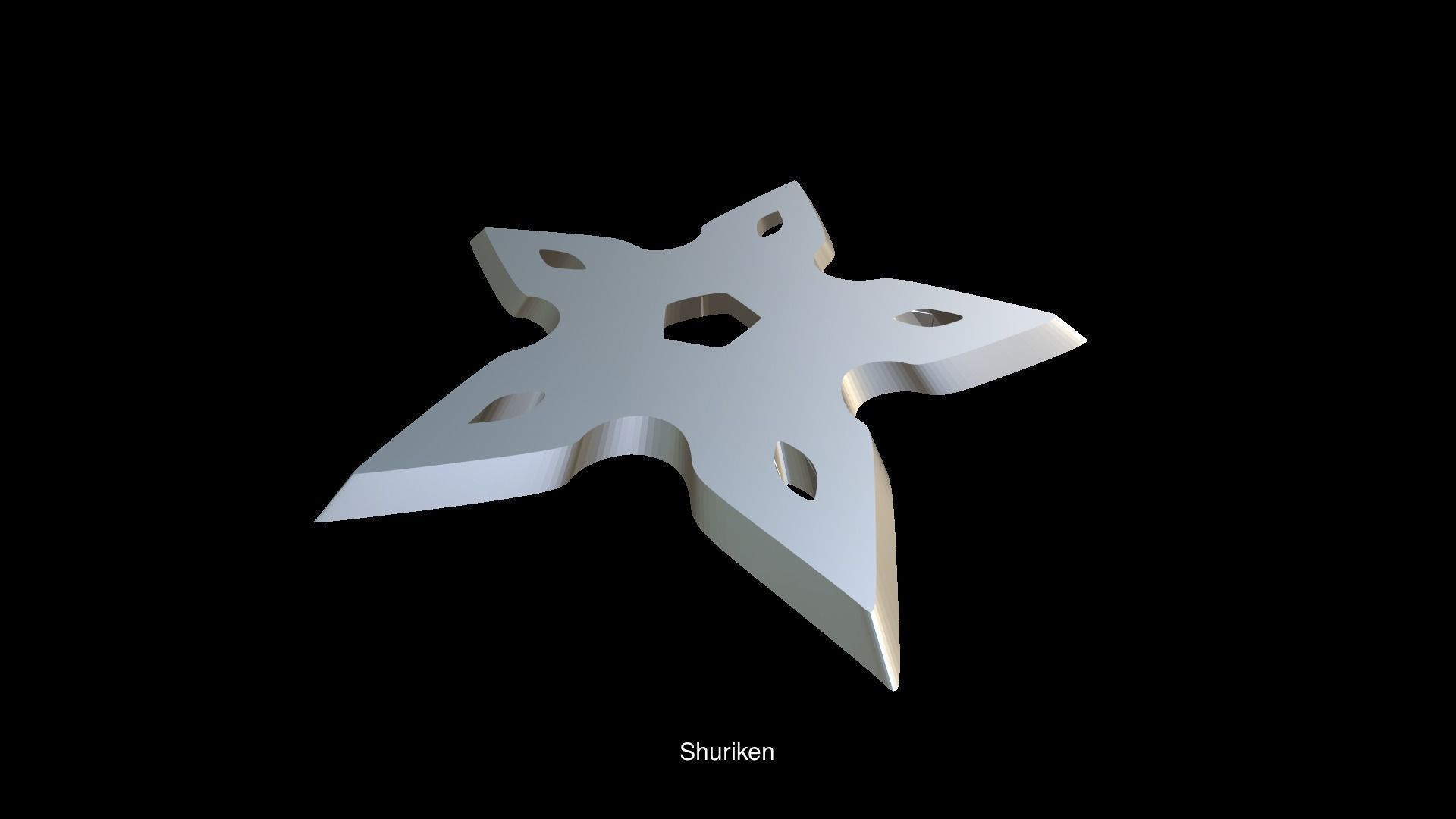 Set of 9 shurikens ready to print 3D Model Collection_3