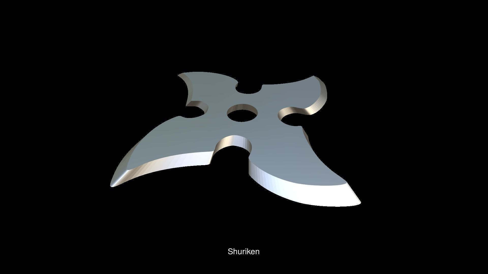 Set of 9 shurikens ready to print 3D Model Collection_6