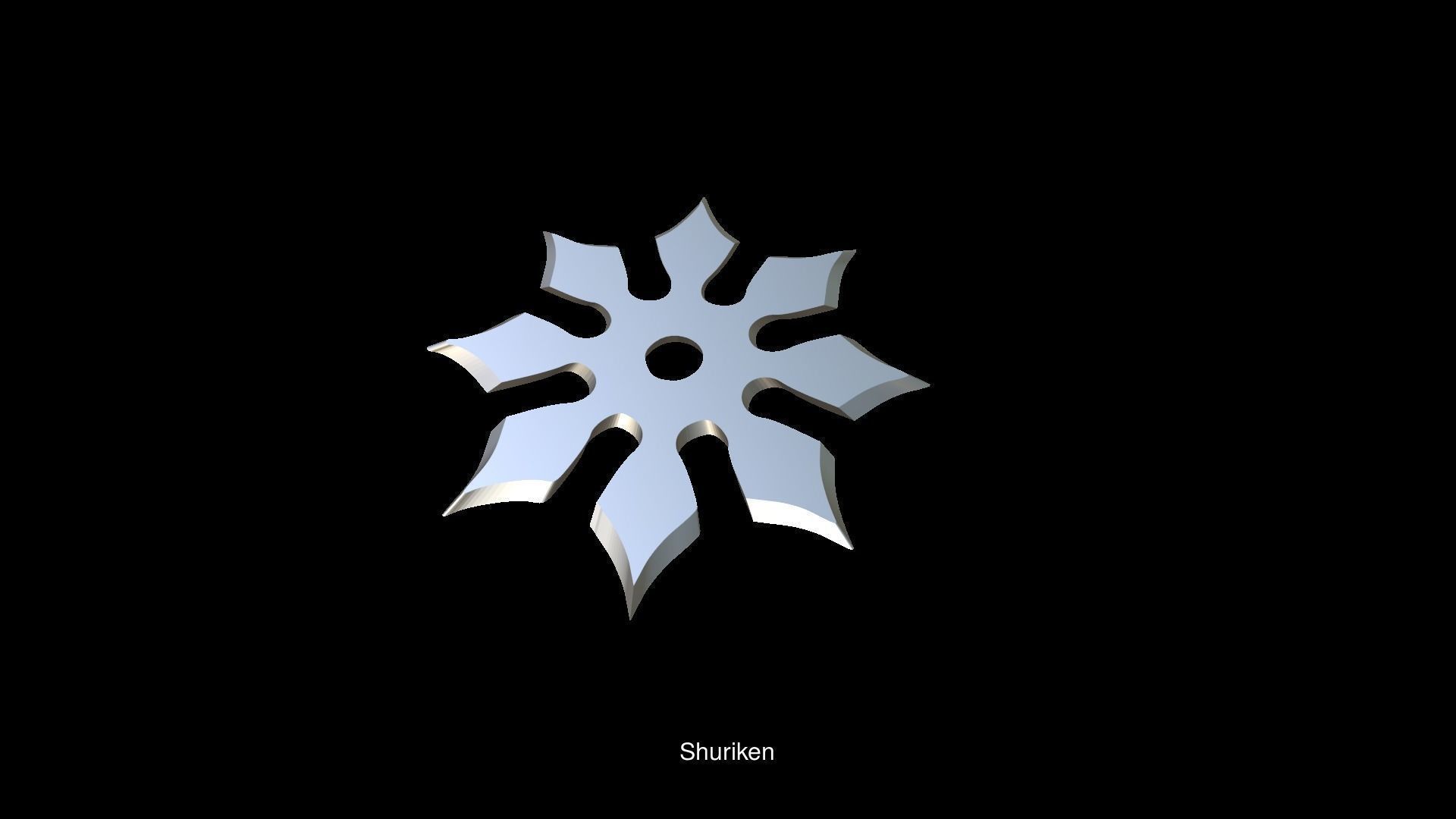 Set of 9 shurikens ready to print 3D Model Collection_1