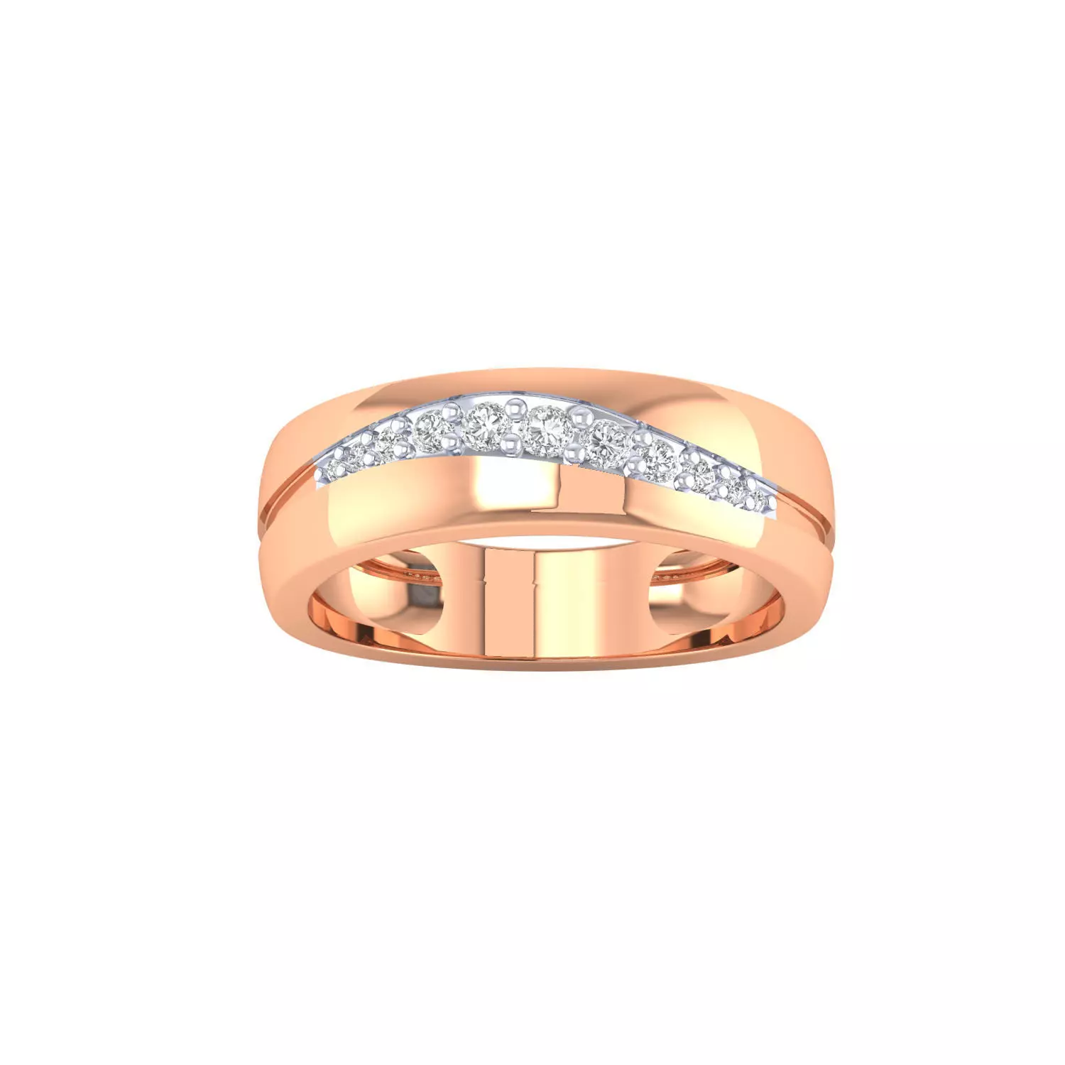 Women band ring 3dm render 3D print model 3D print model_0