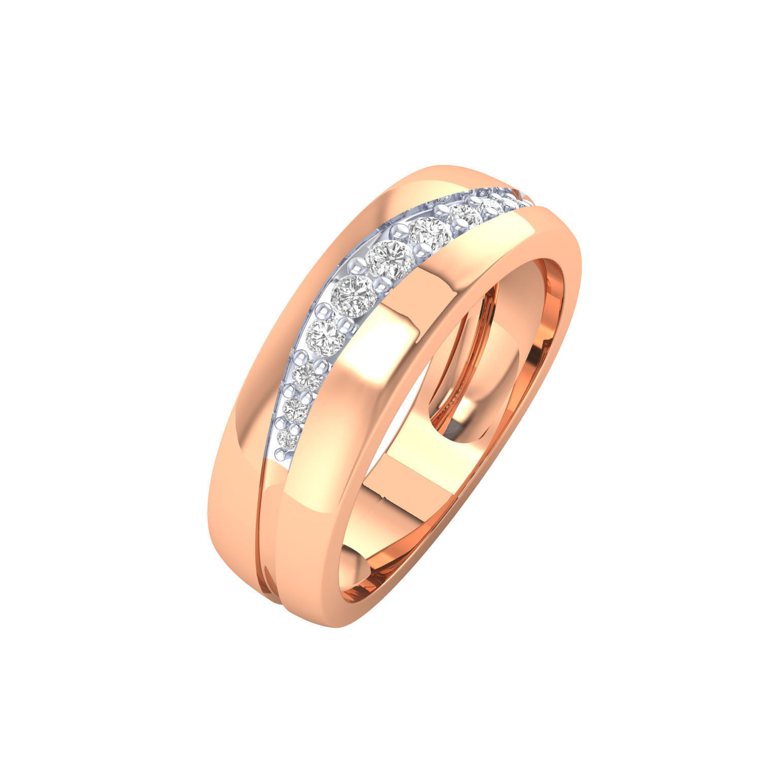 Women band ring 3dm render 3D print model 3D print model_5